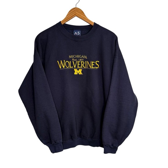 Vintage Other - 💙💛Vintage Navy and Yellow Michigan Wolverines Sweatshirt 💙💛